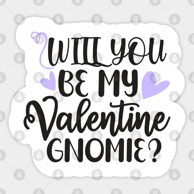 will-you-be-my-valentine-gnomie Sticker by TEENIE DESIGN